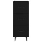 vidaXL Aparador de madera contrachapada negro 34,5x34x90 cm vidaXL Aparador de madera contrachapada negro 34,5x34x90 cm