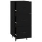 vidaXL Aparador de madera contrachapada negro 34,5x34x90 cm vidaXL Aparador de madera contrachapada negro 34,5x34x90 cm