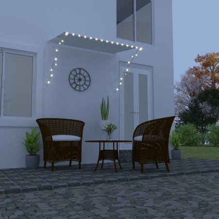 vidaXL Toldo retráctil con LED color crema 200x150 cm