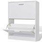 vidaXL Mueble zapatero blanco con 2 compartimentos vidaXL Mueble zapatero blanco con 2 compartimentos