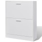 vidaXL Mueble zapatero blanco con 2 compartimentos vidaXL Mueble zapatero blanco con 2 compartimentos