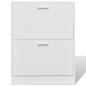 vidaXL Mueble zapatero blanco con 2 compartimentos vidaXL Mueble zapatero blanco con 2 compartimentos