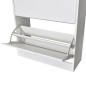 vidaXL Mueble zapatero blanco con 2 compartimentos vidaXL Mueble zapatero blanco con 2 compartimentos