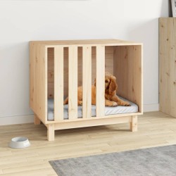 vidaXL Caseta para perros madera maciza de pino 70x50x62 cm