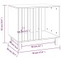 vidaXL Caseta para perros madera maciza de pino 70x50x62 cm