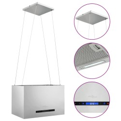 vidaXL Campana extractora colgante táctil LCD acero inoxidable 55 cm