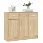 vidaXL Aparador de madera de ingeniería color roble Sonoma 91x28x75 cm vidaXL Aparador de madera de ingeniería color roble Sonoma 91x28x75 cm