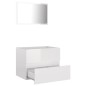 vidaXL Set muebles de baño 2 piezas madera contrachapada blanco brillo vidaXL Set muebles de baño 2 piezas madera contrachapada blanco brillo