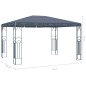 vidaXL Cenador gris antracita 400x300 cm