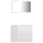 vidaXL Set muebles de baño 2 piezas madera contrachapada blanco brillo vidaXL Set muebles de baño 2 piezas madera contrachapada blanco brillo