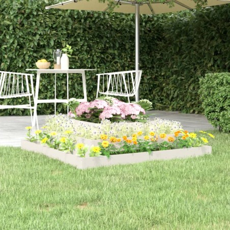 vidaXL Jardinera madera maciza de pino blanco 110x110x27 cm
