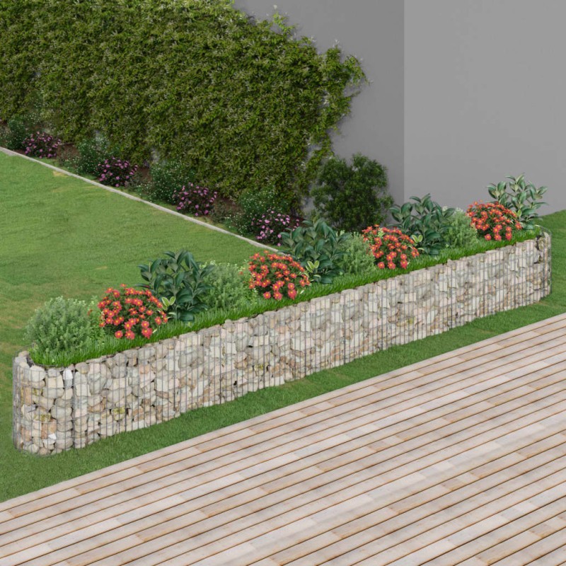 vidaXL Arriate de gaviones de hierro galvanizado 470x50x50 cm vidaXL Arriate de gaviones de hierro galvanizado 470x50x50 cm