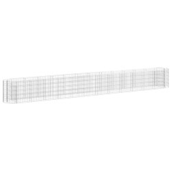 vidaXL Arriate de gaviones de hierro galvanizado 470x50x50 cm