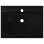vidaXL Lavabo rectangular cerámica orificio de grifo negro 60x46 cm vidaXL Lavabo rectangular cerámica orificio de grifo negro 60x46 cm