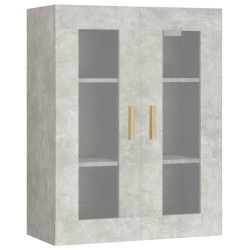 vidaXL Armario colgante de pared gris hormigón 69,5x34x90 cm