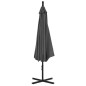 vidaXL Sombrilla voladiza con poste de acero 300 cm antracita vidaXL Sombrilla voladiza con poste de acero 300 cm antracita
