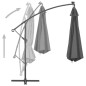vidaXL Sombrilla voladiza con poste de acero 300 cm antracita vidaXL Sombrilla voladiza con poste de acero 300 cm antracita