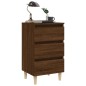 vidaXL Mesita de noche 2 uds patas de madera roble marrón 40x35x69 cm vidaXL Mesita de noche 2 uds patas de madera roble marrón 40x35x69 cm