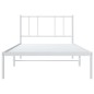 vidaXL Estructura de cama de metal con cabecero blanco 90x200 cm vidaXL Estructura de cama de metal con cabecero blanco 90x200 cm