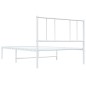 vidaXL Estructura de cama de metal con cabecero blanco 90x200 cm vidaXL Estructura de cama de metal con cabecero blanco 90x200 cm