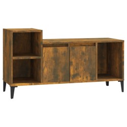 vidaXL Mueble para TV madera contrachapada roble ahumado 100x35x55 cm