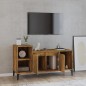 vidaXL Mueble para TV madera contrachapada roble ahumado 100x35x55 cm vidaXL Mueble para TV madera contrachapada roble ahumado 100x35x55 cm