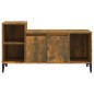 vidaXL Mueble para TV madera contrachapada roble ahumado 100x35x55 cm vidaXL Mueble para TV madera contrachapada roble ahumado 100x35x55 cm