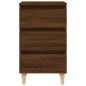 vidaXL Mesita de noche 2 uds patas de madera roble marrón 40x35x69 cm vidaXL Mesita de noche 2 uds patas de madera roble marrón 40x35x69 cm