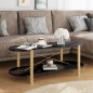 vidaXL Mesa de centro madera contrachapada negro 110x48x40 cm vidaXL Mesa de centro madera contrachapada negro 110x48x40 cm