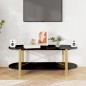 vidaXL Mesa de centro madera contrachapada negro 110x48x40 cm vidaXL Mesa de centro madera contrachapada negro 110x48x40 cm