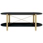 vidaXL Mesa de centro madera contrachapada negro 110x48x40 cm vidaXL Mesa de centro madera contrachapada negro 110x48x40 cm