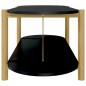 vidaXL Mesa de centro madera contrachapada negro 110x48x40 cm vidaXL Mesa de centro madera contrachapada negro 110x48x40 cm