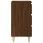 vidaXL Mesita de noche 2 uds patas de madera roble marrón 40x35x69 cm vidaXL Mesita de noche 2 uds patas de madera roble marrón 40x35x69 cm