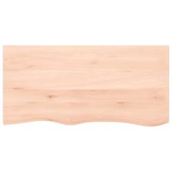 vidaXL Estante de pared madera maciza de roble sin tratar 100x50x2 cm