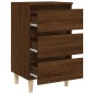 vidaXL Mesita de noche 2 uds patas de madera roble marrón 40x35x69 cm vidaXL Mesita de noche 2 uds patas de madera roble marrón 40x35x69 cm