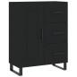 vidaXL Aparador de madera de ingeniería negro 69,5x34x90 cm vidaXL Aparador de madera de ingeniería negro 69,5x34x90 cm