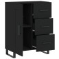 vidaXL Aparador de madera de ingeniería negro 69,5x34x90 cm vidaXL Aparador de madera de ingeniería negro 69,5x34x90 cm