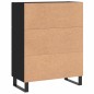 vidaXL Aparador de madera de ingeniería negro 69,5x34x90 cm vidaXL Aparador de madera de ingeniería negro 69,5x34x90 cm