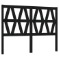 vidaXL Cabecero de cama madera maciza de pino negro 126x4x100 cm vidaXL Cabecero de cama madera maciza de pino negro 126x4x100 cm