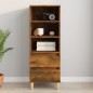 vidaXL Aparador alto madera contrachapada roble ahumado 40x36x110 cm
