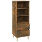 vidaXL Aparador alto madera contrachapada roble ahumado 40x36x110 cm