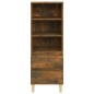 vidaXL Aparador alto madera contrachapada roble ahumado 40x36x110 cm