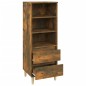 vidaXL Aparador alto madera contrachapada roble ahumado 40x36x110 cm