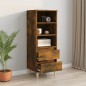 vidaXL Aparador alto madera contrachapada roble ahumado 40x36x110 cm