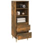 vidaXL Aparador alto madera contrachapada roble ahumado 40x36x110 cm