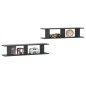 vidaXL Estantes de pared 2 uds madera contrachapada gris 90x18x20 cm vidaXL Estantes de pared 2 uds madera contrachapada gris 90x18x20 cm