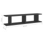 vidaXL Estantes de pared 2 uds madera contrachapada gris 90x18x20 cm vidaXL Estantes de pared 2 uds madera contrachapada gris 90x18x20 cm