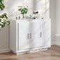vidaXL Aparador de madera contrachapada blanco 92x35x75 cm vidaXL Aparador de madera contrachapada blanco 92x35x75 cm
