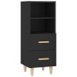 vidaXL Aparador de madera contrachapada negro 34,5x34x90 cm vidaXL Aparador de madera contrachapada negro 34,5x34x90 cm