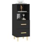 vidaXL Aparador de madera contrachapada negro 34,5x34x90 cm vidaXL Aparador de madera contrachapada negro 34,5x34x90 cm